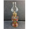 Image 2 : Vintage Multi Colored Glass Oil Lamp