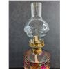 Image 4 : Vintage Multi Colored Glass Oil Lamp