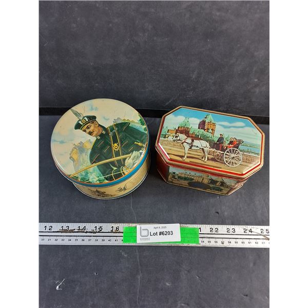 Lot of 2 Vintage British Tins