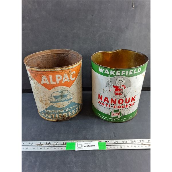 Lot of 2 Oil Cans - Alpac and Nanouk