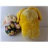 Image 2 : (2) Stuffed Rabbits Up to 15.5" Tall