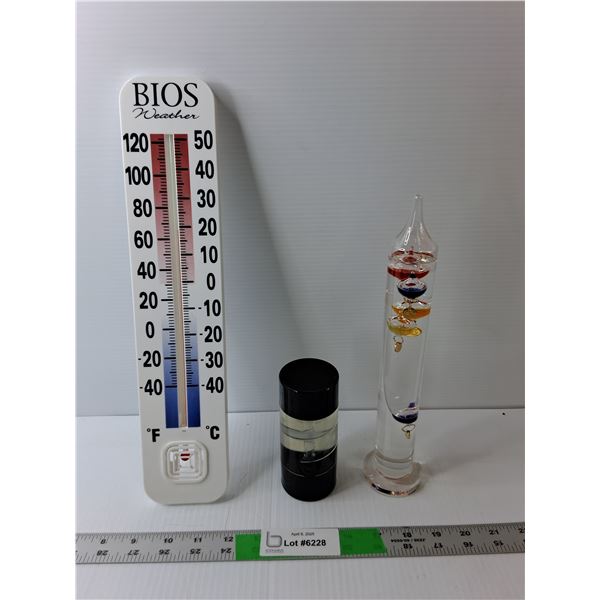 Bubble Toy, (2) Thermometers- Galileo, Other