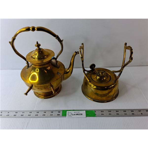 Brass Tea Kettle 10.5" Tall with Stand