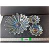 Image 1 : (3) Irridescent Glass Trays Up to 11.5"