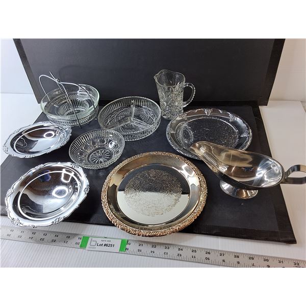 Dishes Lot- Decorative Plates, Trays, Creamer