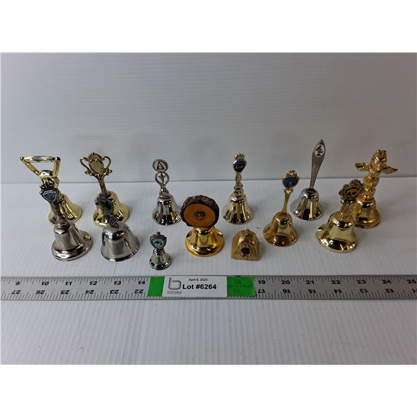 (13) Decorative Bells- Orlando, Regina, Disney World, Misc.