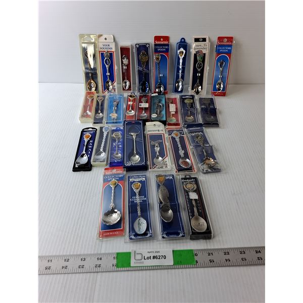 (28) Souvenir Spoons- Daytona Beach, NASA, P.E.I., Misc.