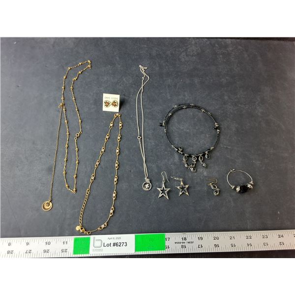 Jewelry Lot- (5) Necklaces, (3) Earrings
