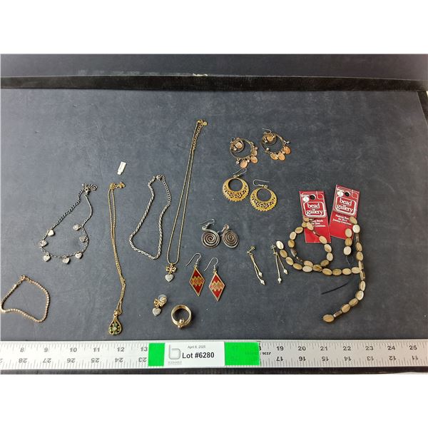 Jewelry Lot- (2) Necklaces, (4) Sets of Earrings, (3) Bracelets
