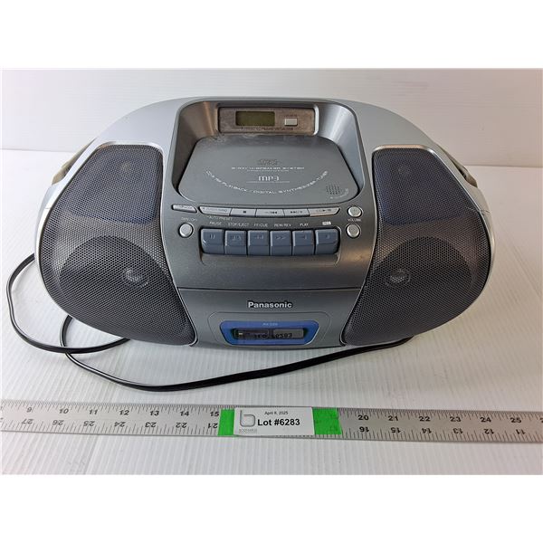 Panasonic CD/Tape Player/Radio- Powers On