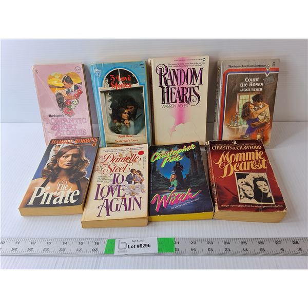 (8) Adult Books- The Pirate, Mommie Dearest, Witch, Misc.