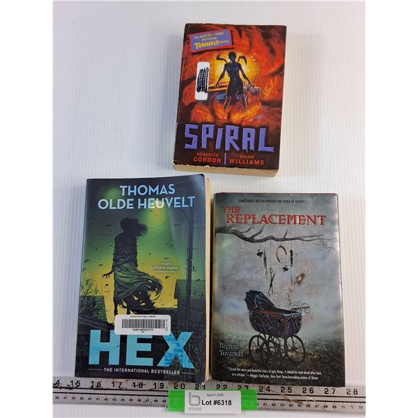 (3) Books - The Replacement, Hex and Spiral