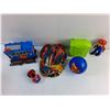 Image 5 : Hot Wheels Toy, Spider Man Hat, Mario Figurine, Super Man Ball and Misc