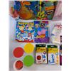 Image 5 : Modeling Dough, Activity Books, Water Bottle, Toddler's Socks and Bikini, Crayons and Misc