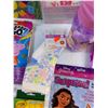 Image 7 : Modeling Dough, Activity Books, Water Bottle, Toddler's Socks and Bikini, Crayons and Misc