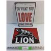 Image 1 : Love and Lion Wall Hanging Signs