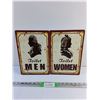 Image 1 : Toilet Man and Woman Wall Hanging Signs