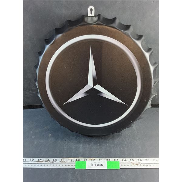 Mercedes Benz Bottle Cap Sign