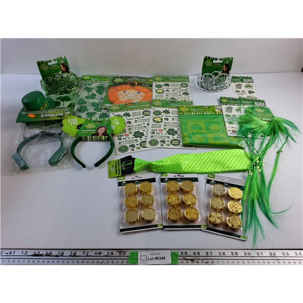 St Patrick's Day Ornaments, Coins, Decorations, Tablecloths and Stickers
