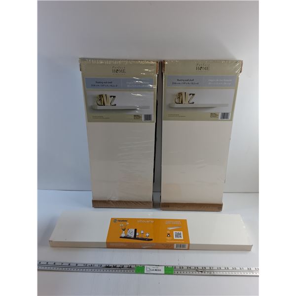 (3) Floating Wall Shelves