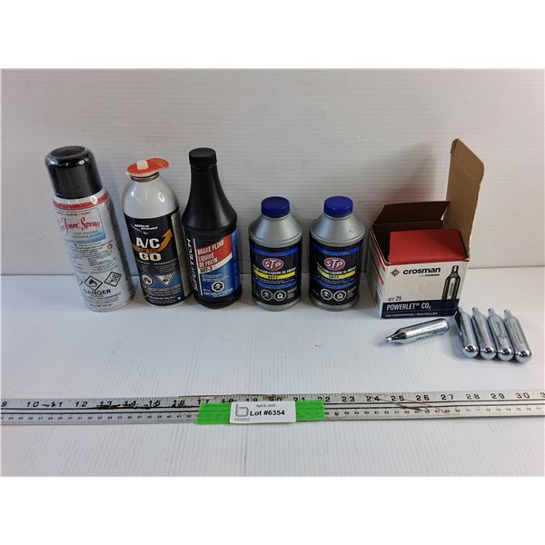 Top Engine Cleaner, A/C on the Go, Brake Fluids and C02 Cartridges