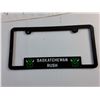 Image 2 : Authographed Saskatchewan Lacrosse Club Flag and Saskatchewan Rush Licence Plate Frame