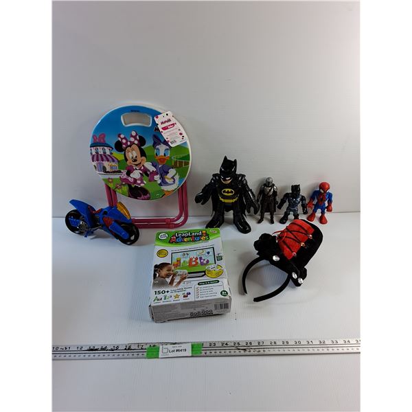 LeapFrog Learning Video Game, Minnie Kids' Stool, Marvel Figurines and Misc