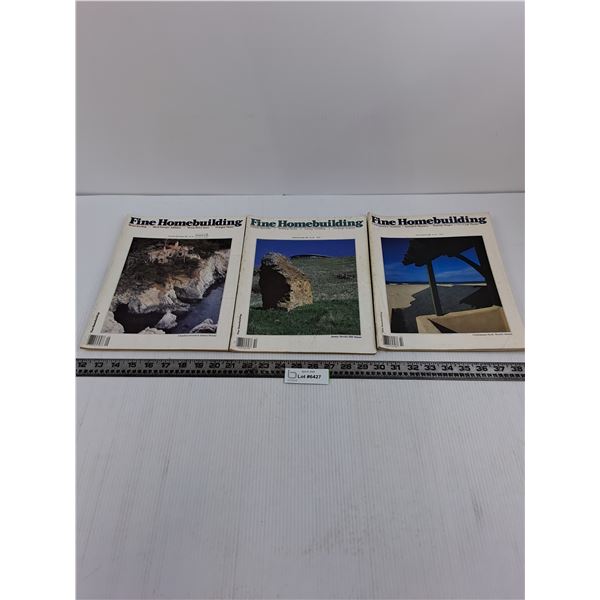 (3) "Fine Homebuilding" Magazines from 1985/86