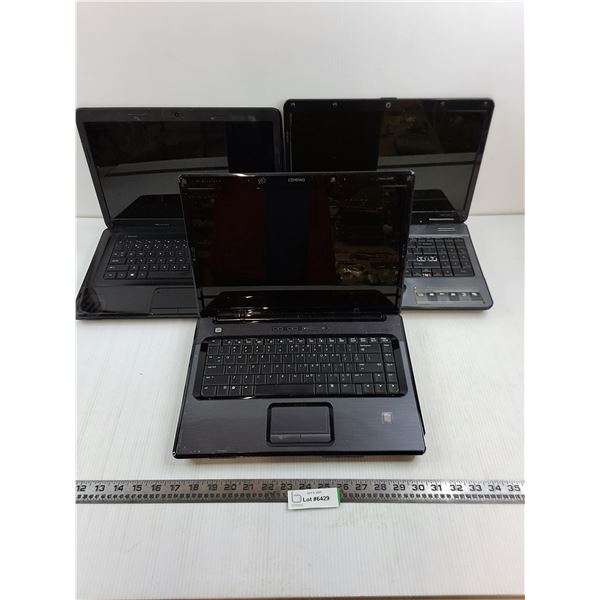 (3) Laptops - No Hard Drives - Good for Parts Only - Compaq, Acer, HP