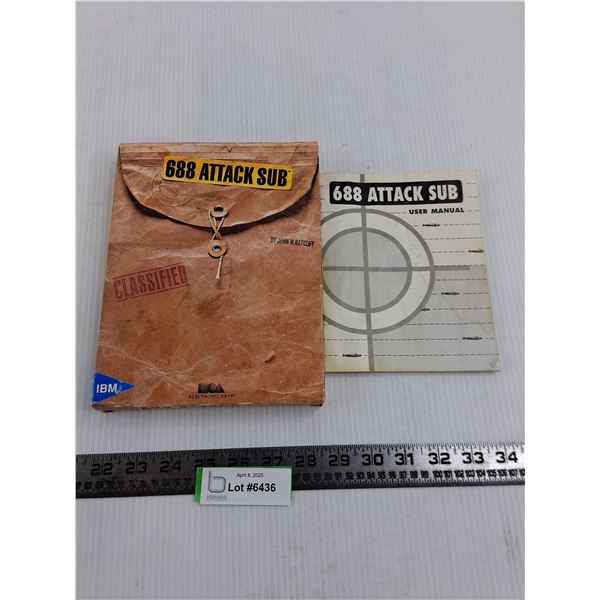 Electronic Arts 688 Attack Sub Floppy Disk Game