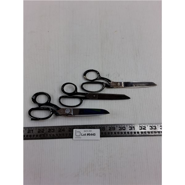 (3) Pairs of Steel Scissors