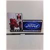 Image 1 : (2) Metal Wall Art (IH Farmall & Ford Genuine Parts) 8" x 12"