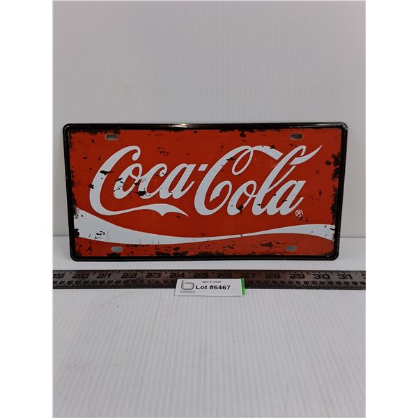 Coca-Cola Vehicle Plate
