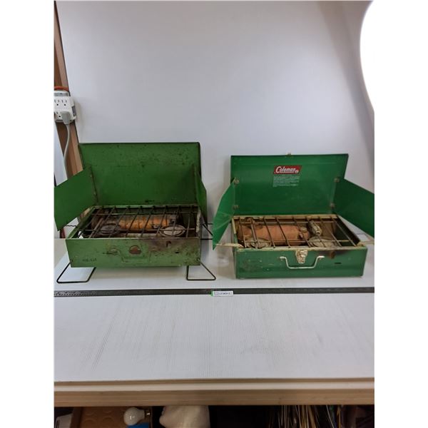 (2) Coleman Camp Stoves 17" x 12" x 5" - Untested