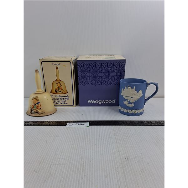 Goebel MJ Hummel Annual Bell 1980 - from Germany 1978, Wedgwood Jasper "Tower of London" Pale Blue M
