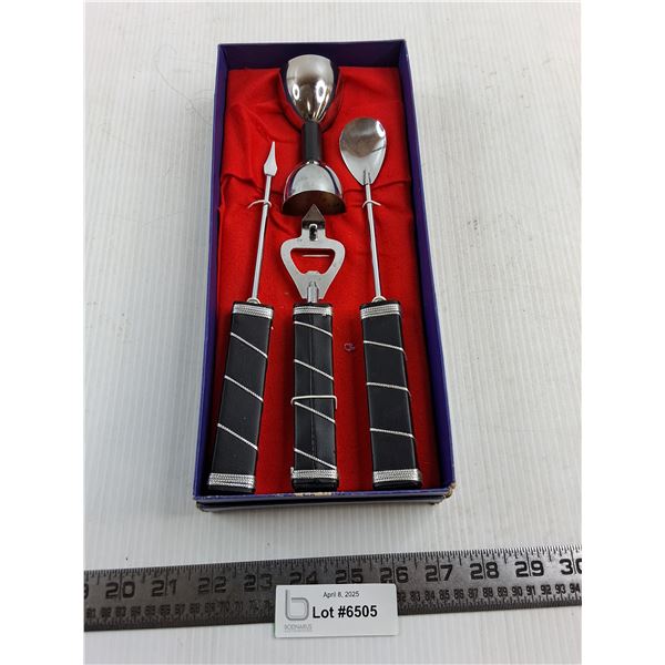 Vintage Boxed Set of Bartender Utensils