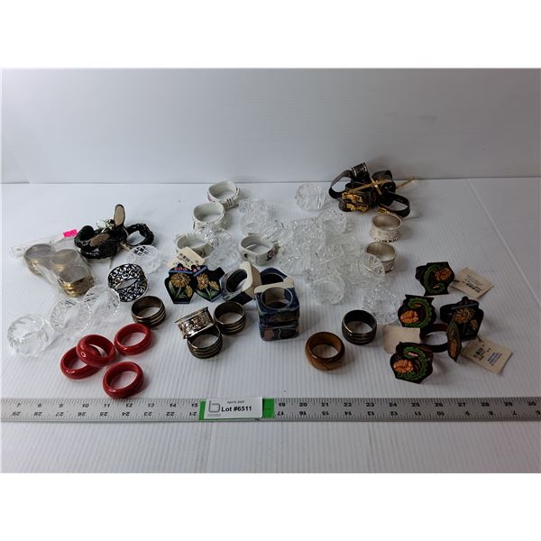 Napkin Ring Lot- Various Styles