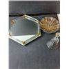 Image 2 : Copper Plated Tray, 25th Anniversary Plates Up to 13.5", Mirror, Bell