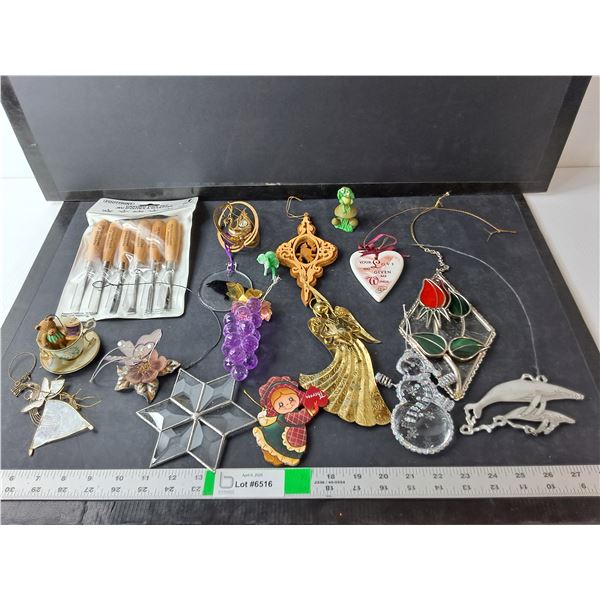 Christmas Tree Decorations, Glass Elephant Ornament, Carving Tool Set