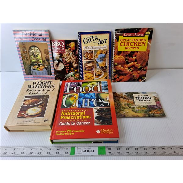 (7) Cookbooks-Food Cures, Chicken Recipes, BBQ Favorites, Misc.
