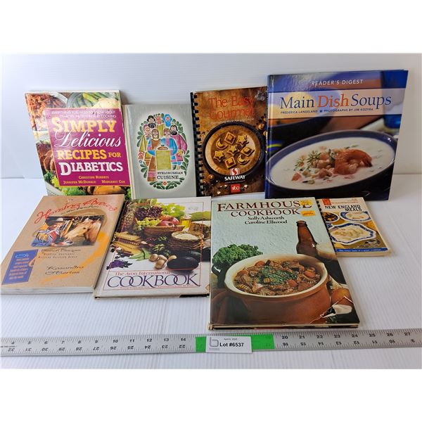 (8) Cookbooks- Diabetics, Ranch Recipes, Main Dish Soups, Misc.