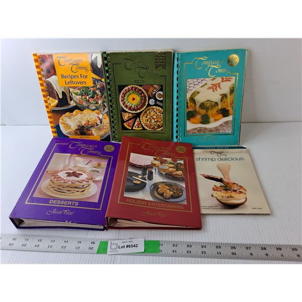(6) Company's Coming Cookbooks- Leftovers, Vegetables, Shrimp, Misc.