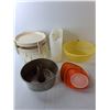 Image 3 : Kitchen Lot- Tupoerware Pie Stacker, (2) Bundt Cake Pans, Misc.