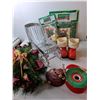 Image 2 : *Christmas Lot- (2) Tree Skirts, Ribbon, Decorative Sleighs, Misc.