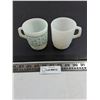 Image 1 : (2) Vintage Termocrisa Milk Glass Mugs