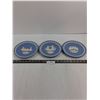 Image 1 : (3) Wedgwood Jasper Pale Blue Plates (Houses of Parliament, Tower Bridge, Hampton House)