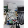 Image 3 : Lot Of  Various Items, Large Platic Bin,  20.5" x 15.5" x 7", Work Commercial Napkin Despener, Misc,