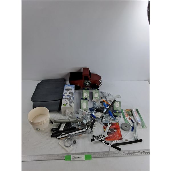 Lot of Various Items, Electric Outlets, Wrenches, Misc