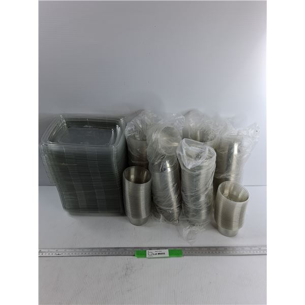 Lot Of Plastic Containers and Lids