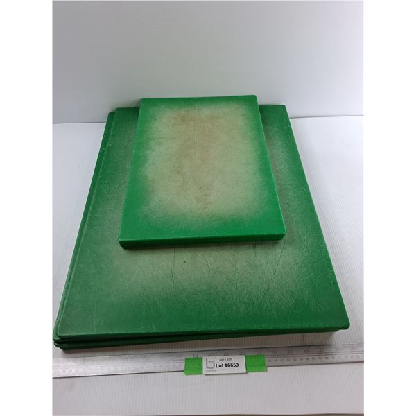 (6) Solid Plastic Cutting Boards, 17.5" x 12", 24" x 18"